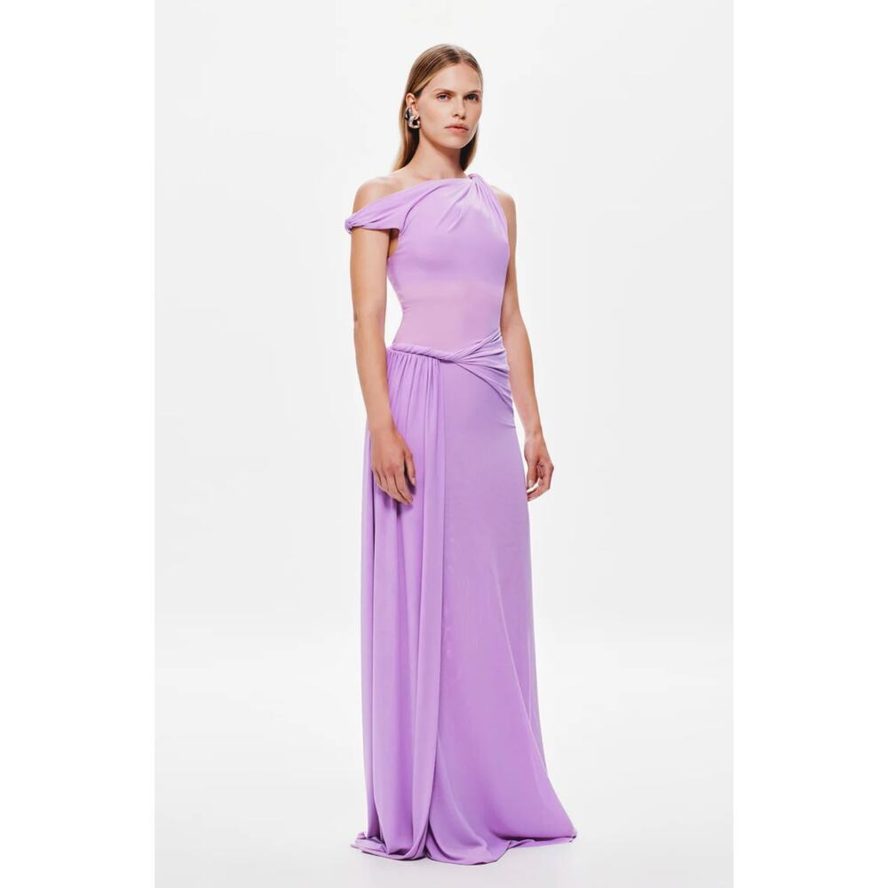 Misha THE 'SISAL' MESH DRESS Lilac L NWT - Picture 3 of 7